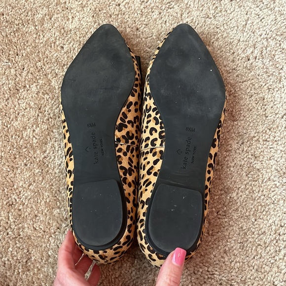 Kate Spade Norah Leopard Bow Pointy Flats - Picture 7 of 8